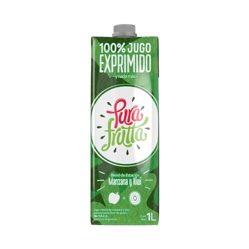 Jugos Exprimido Manzana Y Kiwi PURAFRUTTA 1 Ltr