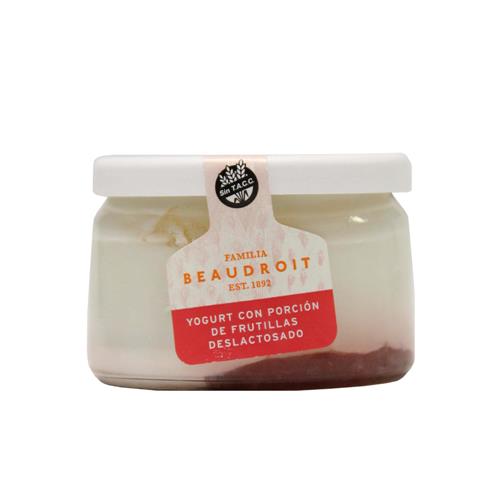 Yogur Deslactosado Frutillas BEAUDROIT 160g