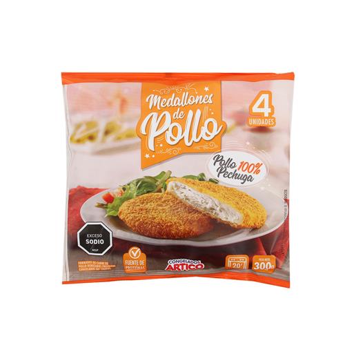 Medallones De Pollo CONGELADOS ARTICO 4 Uni X 75 Gr