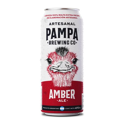 Cerveza Amber Ale PAMPA BREWING CO Lata 473 Cc