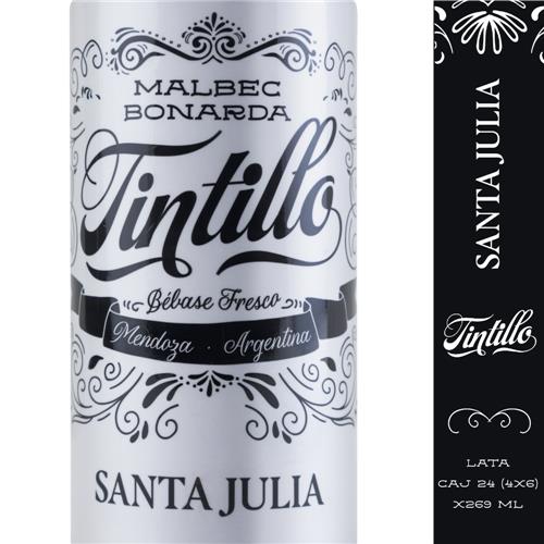 Vino Malbec Bonard Tintillo Santa Julia Lat 269 Ml