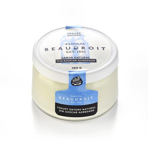 Yogurt Entero Natural Sin Az BEAUDROIT Fra 160 Grm