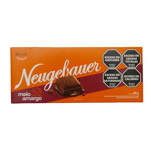 Chocolate Amargo 40% Cacao NEUGEBAUER 80g
