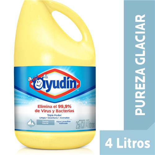 Lavandina AYUDÍN Triple Poder Pureza Glaciar (Botella) 4l