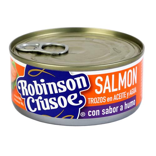 Salmon Ahumado Trozos Robinson Cr Lat 140 Grm