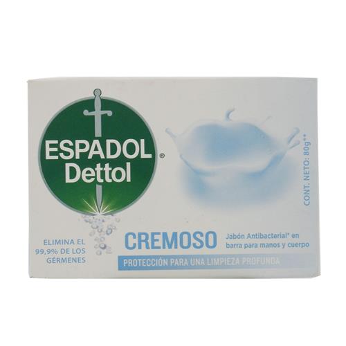 Jabon Antibacteria Cremoso Espadol Cja 80 Grm