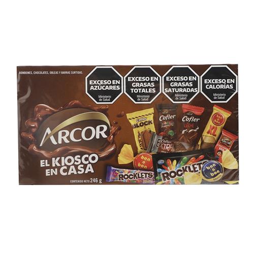 Chocolate Surtidos Kiosco Arcor Cja 246 Grm