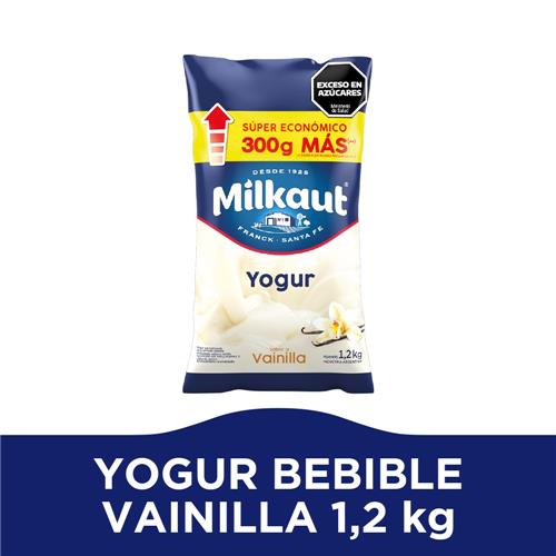 Yogur Bebible Entero Fortificado Vainilla MILKAUT 1,2 Kg