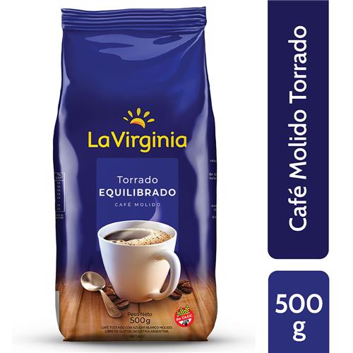 Cafe Molido Torrado Equilibrado LA VIRGINIA Paquete 500g