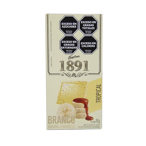 Chocolate Blanco Tropical Banana Caramelo 1891 90g