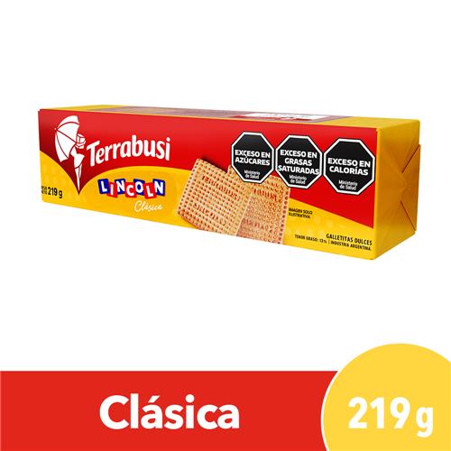 Galletitas Dulces LINCOLN Clásicas Terrabusi 219g.