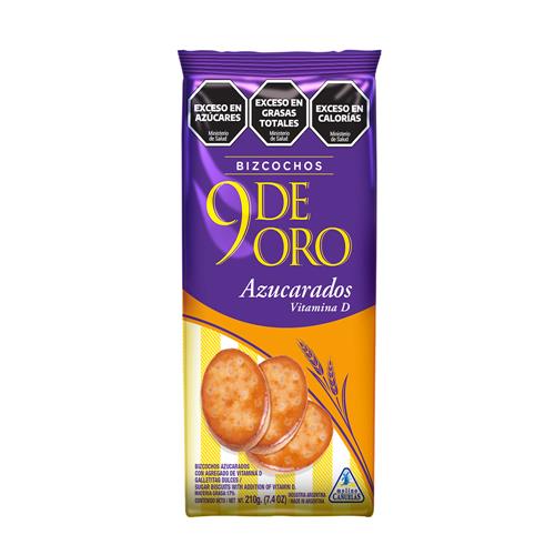Bizcochos Azucarados 9 De Oro Paq 210 Grm