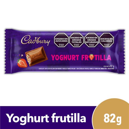 Chocolate CADBURY Relleno Yoghurt Frutilla 82g.