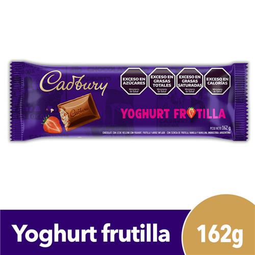 Chocolate CADBURY Relleno Yoghurt Frutilla 162g.