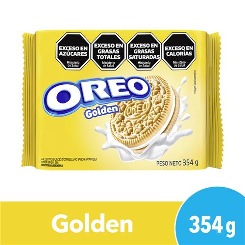 Galletitas OREO Golden Sabor Vainilla Rellenas Con Crema 354g
