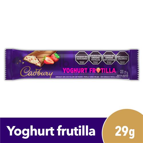 Chocolate CADBURY Relleno Yoghurt Frutilla 29g.