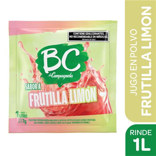 Jugo En Polvo Sabor Frutilla Limón Bc Sob 7 Grm