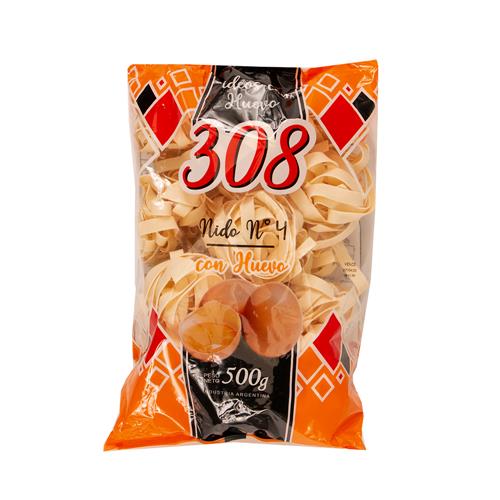 Fideos De Semolin Con Huevo N4 308 Paq 500 Grm