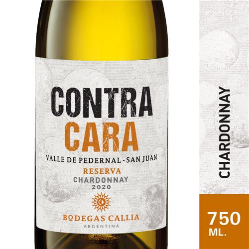 Vino Chardonnay Contra Cara Bot 750 Ml