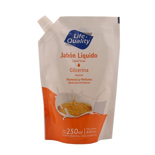 Jabón Liquido Repuesto Glicerina Life Quality Doy 250 Ml