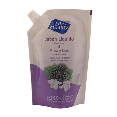 Jabón Liquido Repuesta Mora Y Lirio Life Quality Doy 250 Ml