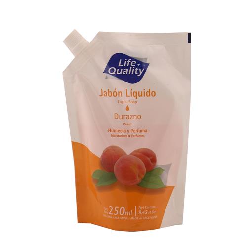 Jabón Líquido Repuesto Durazno Life Quality Doy 250 Ml