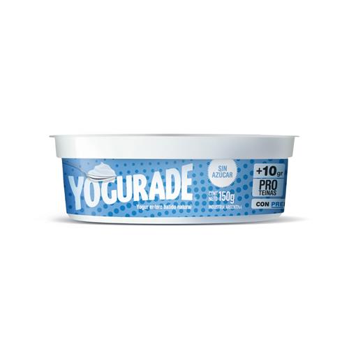Yogur Batido Entero Sin Azucar Natural Yogurade Pot 150 Grm
