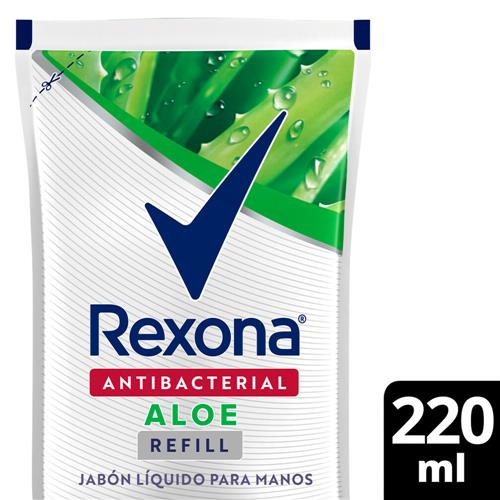 Jabón Líquido Repuesto Antibacterial Alóe Rexona Doy 220 Ml