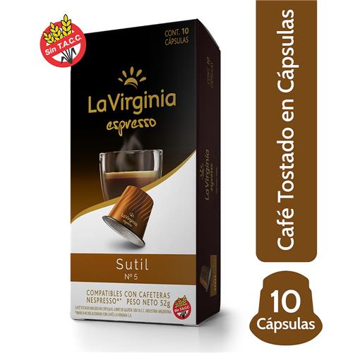 Cafe Cápsulas Sutil La Virginia Est 52 Grm