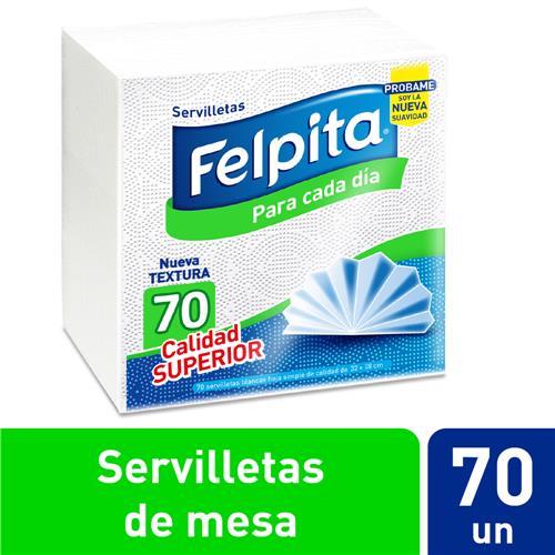 Servilletas Blancas Felpita Paq 70 Uni