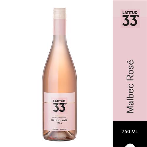 Vino Rose Latitud 33° Malbec Rose 750ml