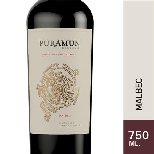 Vino Malbec Puramun Bot 750 Ml