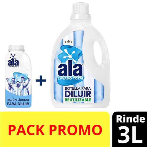 Jabón Liquido Para Diluir ALA Baja Espuma Ecolavado 500 ml + Botella Vacía 3 L