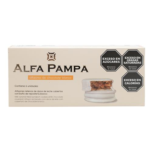 Alfajor Blanco Con Dulce De Leche X6 ALFA PAMPA 360g