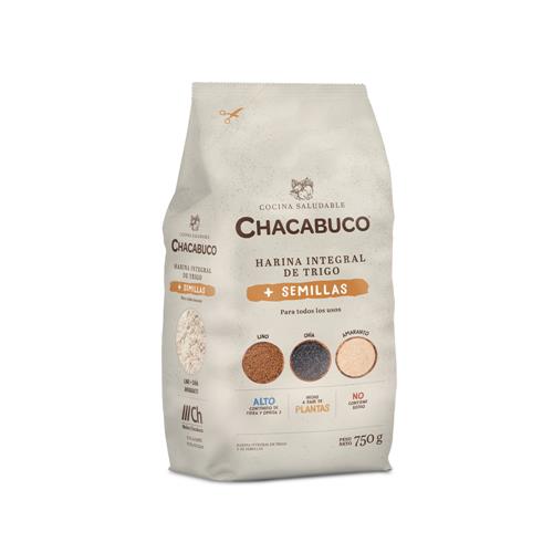 Harina Integral + Semillas Chacabuco Paq 750 Grm