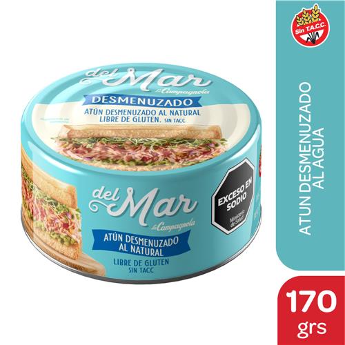 Atun Desmenuzado Al Natural del Mar 170g