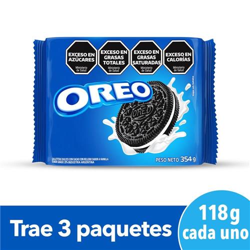 Galletitas OREO Rellenas Con Crema Sabor Original 354g