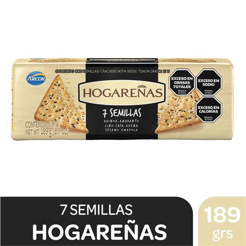 Galletitas Crackers 7 Semillas Hogareñas Paq 189 Grm