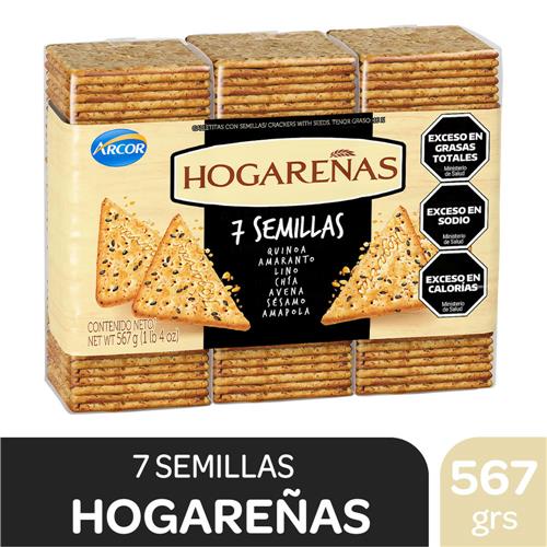 Galletitas Crackers 7 Semillas Hogareñas Paq 567 Grm
