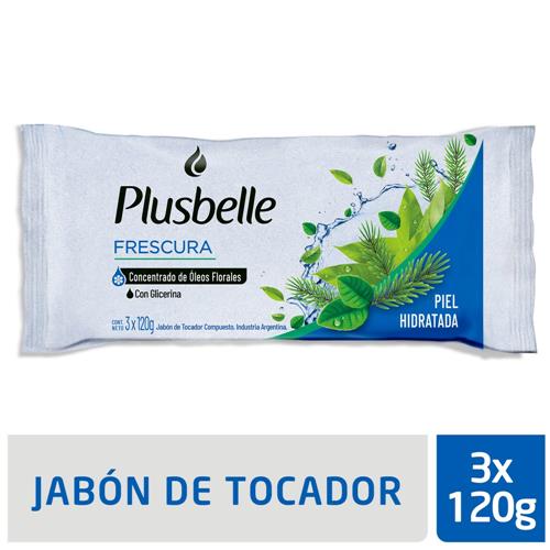 PLUSBELLE Jabón De Tocador Frescura Vital Glicerina 3x120g