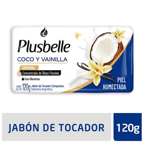 PLUSBELLE Jabón De Tocador Coco & Vainilla 120g