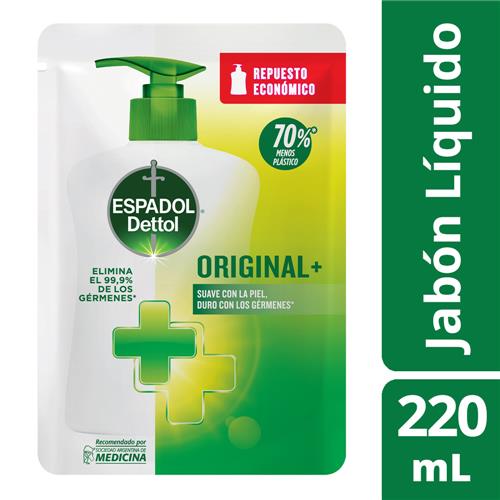 Jabón Líquido Repuesto Original Espadol 220 Ml