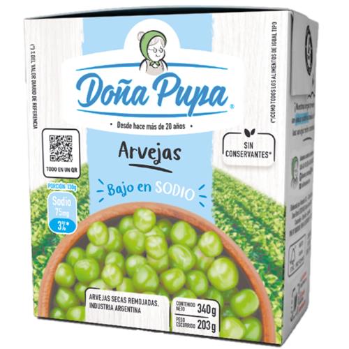 Arvejas Bajo En Sodio DOÑA PUPA 340g