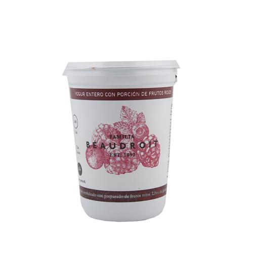 Yogur Entero Con Porción De Frutos Rojos Beaudroit 400 Grm