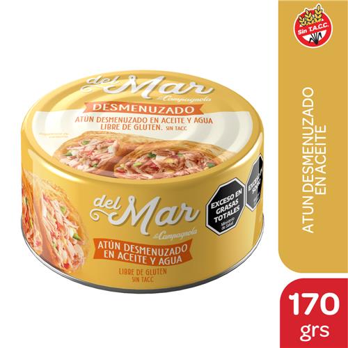 Atún Desmenuzado En Aceite Y Agua del Mar 170g