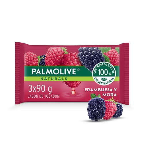 Jabón De Tocador PALMOLIVE Naturals Frambuesa Y Mora 3 X 90 G