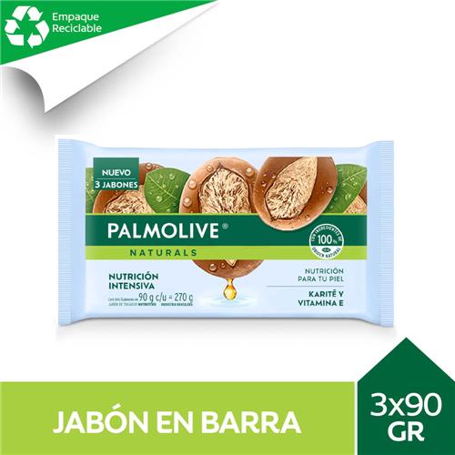 Jabón De Tocador PALMOLIVE Naturals Karite Y Vit E 3 X 90 G