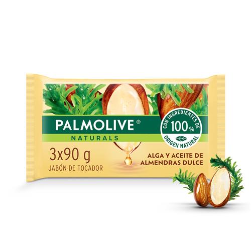 Jabón De Tocador PALMOLIVE Naturals Alga Y Almendra Dulce 3 X 90 G