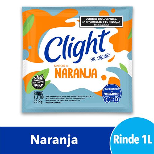 Jugo En Polvo CLIGHT Naranja 8 G