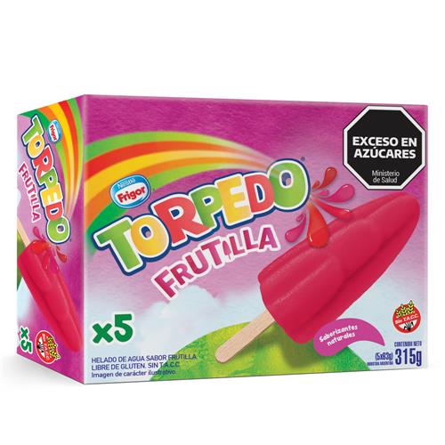Helado Al Agua Sabor Frutilla Torpedo 315 Grm